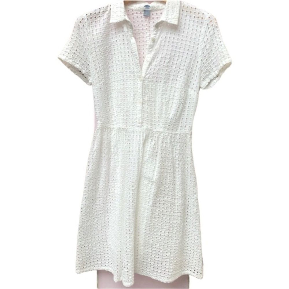 Old Navy Vintage Cotton Eyelet Lace dress with under dress 90’s/00’s EUC